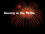 Society in the 1920s