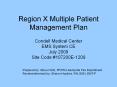 Region X Multiple Patient Management Plan PowerPoint PPT Presentation