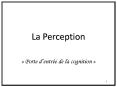 La Perception PowerPoint PPT Presentation