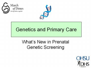 Genetics and Primary Care