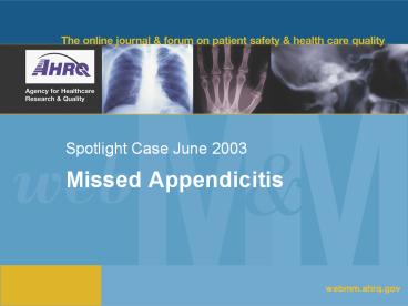 Spotlight Case June 2003