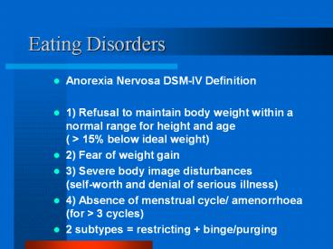 Eating Disorders
