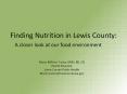Finding Nutrition in Lewis County PowerPoint PPT Presentation