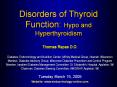 Disorders of Thyroid Function PowerPoint PPT Presentation