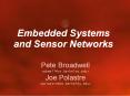 Embedded Systems and Sensor Networks PowerPoint PPT Presentation