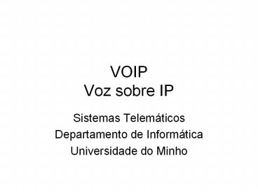 VOIP Voz sobre IP