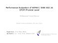 Performance Evaluation of WiMAX / IEEE 802.16 OFDM Physical Layer Mohammad Azizul Hasan  Master PowerPoint PPT Presentation
