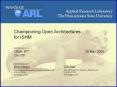 Championing Open Architectures PowerPoint PPT Presentation