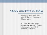 Stock markets in India