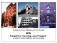 HPD Supportive Housing Loan Program: A Guide to Tenant Eligibility and Rent Setting PowerPoint PPT Presentation