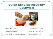 QUICK-SERVICE INDUSTRY OVERVIEW