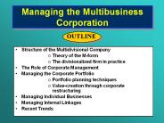 Managing the Multibusiness Corporation