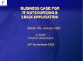 BUSINESS CASE FOR IT OUTSOURCING PowerPoint PPT Presentation