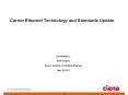 Carrier Ethernet Technology and Standards Update PowerPoint PPT Presentation