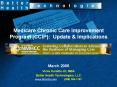 Medicare Chronic Care Improvement Program (CCIP): Update & Implications PowerPoint PPT Presentation