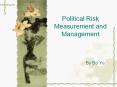 Political Risk Measurement and Management PowerPoint PPT Presentation
