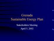 Grenada Sustainable Energy Plan