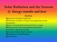 Solar Radiation and the Seasons PowerPoint PPT Presentation