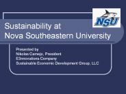 Sustainability at Nova Southeastern University