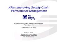 KPIs: Improving Supply Chain Performance Management