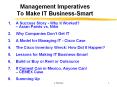Management Imperatives To Make IT Business-Smart PowerPoint PPT Presentation