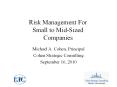 Risk Management For Small to Mid-Sized Companies PowerPoint PPT Presentation