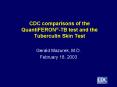 CDC comparisons of the QuantiFERON®-TB test and the Tuberculin Skin Test PowerPoint PPT Presentation