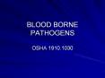 BLOOD BORNE PATHOGENS PowerPoint PPT Presentation
