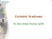 Geriatric Syndrome
