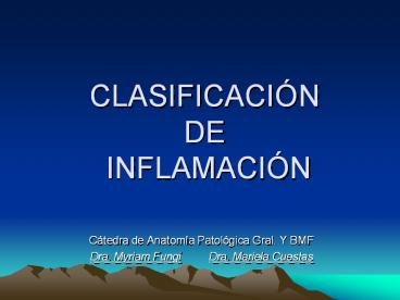 CLASIFICACIУN DE INFLAMACIУN