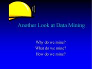 Another Look at Data Mining