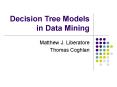 Decision Tree Models in Data Mining PowerPoint PPT Presentation