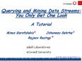 Querying and Mining Data Streams: You Only Get One Look A Tutorial PowerPoint PPT Presentation