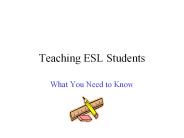 Teaching ESL Students