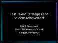 Test Taking Strategies and Student Achievement PowerPoint PPT Presentation