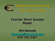 Teacher Work Sample Methodology