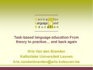 Task-based language education:From theory to practice