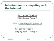 Introduction to computing and the Internet