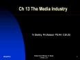 Ch 13 The Media Industry PowerPoint PPT Presentation
