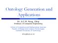 Ontology Generation and Applications PowerPoint PPT Presentation