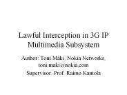 Lawful Interception in 3G IP Multimedia Subsystem