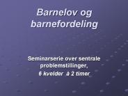 Barnelov og barnefordeling