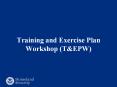Training and Exercise Plan Workshop (T&EPW) PowerPoint PPT Presentation