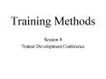 Training Methods PowerPoint PPT Presentation