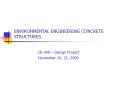 ENVIRONMENTAL ENGINEERING CONCRETE STRUCTURES PowerPoint PPT Presentation