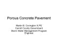 Porous Concrete Pavement PowerPoint PPT Presentation