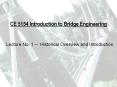CE 5154 Introduction to Bridge Engineering PowerPoint PPT Presentation