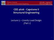 CEE 4606 - Capstone II Structural Engineering
