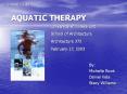 AQUATIC THERAPY PowerPoint PPT Presentation