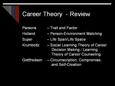 Career Theory - Review